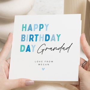 Carte d'anniversaire pour grand-père, carte d'anniversaire personnalisée pour grand-père, carte d'anniversaire de petits-enfants, carte d'anniversaire pour lui