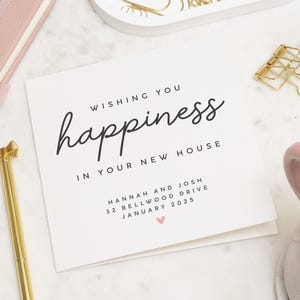 Carte pour maison neuve, Cadeau de pendaison de crémaillère, Cadeau personnalisé pour nouvelle maison, Carte première maison, Cadeau pour la maison, Cadeau personnalisé pour maison neuve pour amis