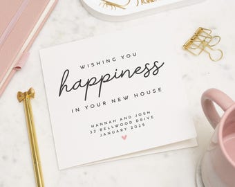 New Home Card, housewarmingcadeau, gepersonaliseerd New Home-cadeau, First Home-kaart, cadeau voor thuis, gepersonaliseerd nieuw huiscadeau voor vrienden