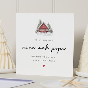 Großeltern Weihnachtskarte, Nana und Papa Weihnachtskarte, Nana und Pops Weihnachtskarte, Für Nanny und Opa, Nana und Opa Weihnachtsgeschenk