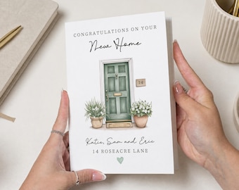 Personalised New Home Card, New Home Card, Congratulations Card, Moving House Card, New House Card, First Home Card, Custom Address Card