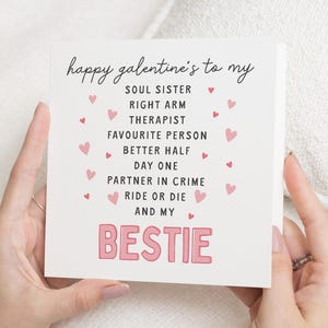 Galentines Tageskarte, Galentines-Karte für den besten Freund, Galentines-Geschenk, Freund Galentines-Karte, Bestie-Karte, Galentines-Tag, Valentinstag