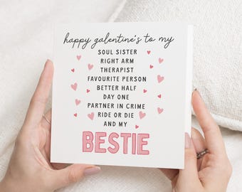 Galentines Day Card, Galentines Card For Best Friend, Galentines Gift, Friend Galentines Card, Bestie Card, Galentines Day, Valentines