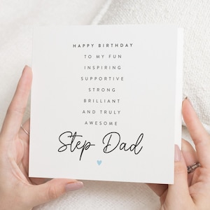 Stiefvater Geburtstagskarte, alles Gute zum Geburtstag Stiefvater Karte, Geburtstagskarte für Stiefvater, von Stief Sohn, Stief Vater Geburtstagsgeschenk, von Stief Tochter