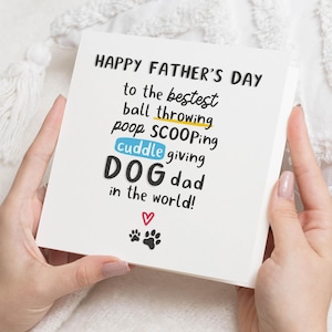 Vatertagskarte vom Hund, lustige Vatertagskarte, Hundepapa-Karte, Vatertagskarte für ihn, süße Hundekarte, personalisierte Karte