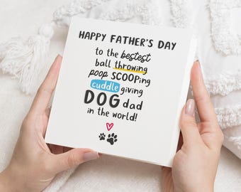 Carte de fête des pères du chien, carte drôle de fête des pères, carte de papa chien, carte de fête des pères pour lui, carte de chien mignon, carte personnalisée
