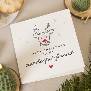 Carte de Noël d'un ami, carte de Noël meilleur ami, carte de Noël pour amis spéciaux, carte de Noël d'un ami, carte de Noël meilleur ami, poème