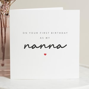 Nanna Geburtstagskarte, 1 Geburtstag als meine Nanna, 1 Geburtstag als Nan Karte, Oma Geburtstagskarte, Geburtstagskarte Oma, für Nan, vom Baby
