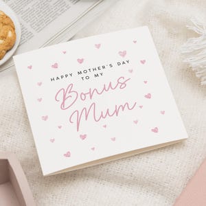 Cartão de bônus para o dia das mães, cartão de feliz dia das mães para madrasta, cartão para o dia das mães, cartões para o dia das mães para madrasta, cartão de bônus para o dia das mães para madrasta