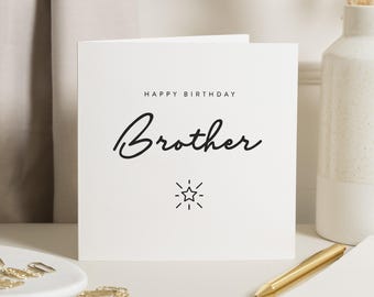 Brother Birthday Card, Birthday Card Brother, Birthday Gift For Brother, Happy Birthday Brother, Brother Birthday Card From Sister, Brother