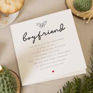 Carte de Noël petit ami, Cadeau de Noël petit ami, Cartes de Noël petit ami, Cadeaux pour lui Noël petit ami, Premier Noël, Noël