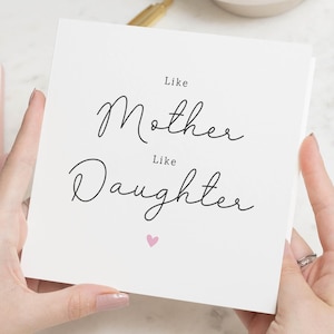 Biglietto di auguri per la festa della mamma dalla figlia, biglietti per la festa della mamma, regali per la festa della mamma, biglietto per la festa della mamma per la mamma, biglietto tale madre tale figlia