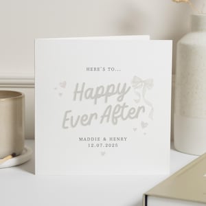Hochzeitskarte, personalisierte Hochzeitskarte, Happy Ever After Karte, Verlobungskarte, Hochzeitskarte für Paar, Benutzerdefinierte Hochzeitskarte
