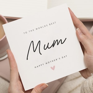 Tarjeta del día de la madre, regalos para mamá, la mejor mamá del mundo, feliz día de la madre, tarjeta para mamá para el día de la madre, regalo para mamá para ella, mamá maravillosa