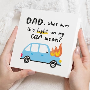 Funny Fathers Day Card from Daughter, Dad Birthday Card, Fathers Day Card, Car Card for Dad, Funny Card for Him, Dad Card