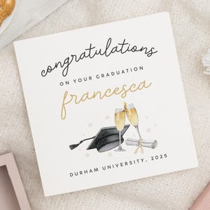 Carte de remise de diplôme, Carte de remise de diplôme personnalisée, Carte de remise de diplôme pour elle, Carte de remise de diplôme en champagne, Carte de remise de diplôme universitaire