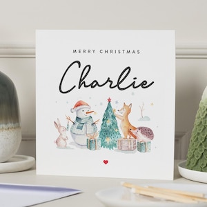 Biglietto di Natale personalizzato figlio, biglietto di Natale per bambini, biglietto di Natale figlia, biglietto di Natale nipote, per bambini, biglietti di Natale per bambini