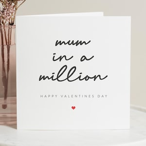 Mama Valentinstag Karte, Valentinstag Karte, Karte für Mama, Valentinstag Karte, Geschenk für Mama, Mama Geschenk, Mama In A Million