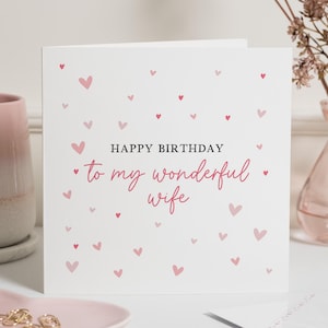 Cartão de aniversário da esposa, cartão de aniversário para esposa, feliz aniversário esposa, presente de aniversário para esposa, cartão de aniversário personalizado para esposa, presente de aniversário para esposa