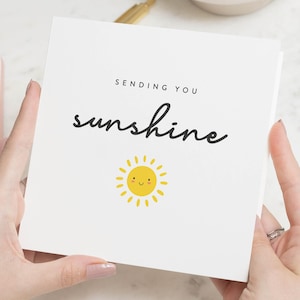 Carte Pensez à vous pour un ami, Carte Soleil, Carte Vous envoyer du soleil, Carte envoyé du soleil, Carte de condoléances, Carte de condoléances personnalisée