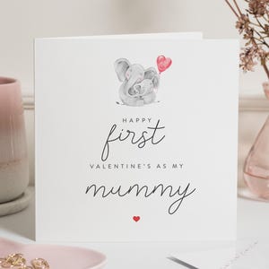 Carte de Saint-Valentin pour maman, première maman de la Saint-Valentin, 1ère carte de la Saint-Valentin maman, cadeau de la Saint-Valentin, cartes de maman pour la Saint-Valentin, personnalisées