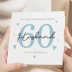 Ehemann 60.Geburtstagskarte, 60.Geburtstagskarte für Ihn, 60.Geschenk für Ehemann, Mann 60.Meilenstein Geburtstagsgeschenk, Partner 60.Geburtstag