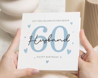 Cartão de aniversário de 60 anos para o marido, Cartão de aniversário de 60 anos para ele, Presente de 60 anos para o marido, Presente de aniversário de 60 anos para o homem, Presente de aniversário de 60 anos para o parceiro
