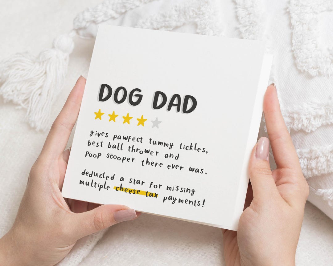 Dog Dad Birthday Card, Funny Card for Him, Dog Dad Card, Birthday Card ...
