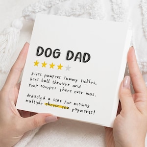 Dog Dad Birthday Card, Funny Card for Him, Dog Dad Card, Birthday Card for Dad, Best Dog Dad Card, Personalised Father's Day Card Dog Dad