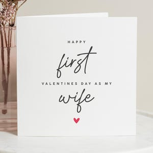Valentinstag Karte Frau, 1. Valentinstag Karten, 1. Valentinstag Karten Frau, erste Valentinstag Karte für Frau, erste Valentinstag verheiratet