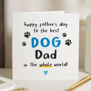 Vatertagskarte vom Hund, Hundepapa-Vatertagskarte, Vatertagskarte für ihn, süße Vatertagskarte, beste Hundepapa-Karte