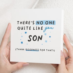 Tarjeta de cumpleaños divertida para hijo, tarjetas de cumpleaños para hijo, tarjeta de feliz cumpleaños para hijo, regalo de cumpleaños para hijo adulto, tarjetas de cumpleaños para él, tarjetas para hijo