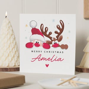 Personalisierte Weihnachtskarte Tochter, Kinder Weihnachtskarte, Kleinkind Weihnachtskarte, Sohn Weihnachtskarte, Für Jungen, Weihnachtskarten für Kinder