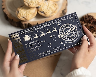 Lapland Reveal, Lapland Ticket, Lapland Boarding Pass, Christmas Voucher, Christmas Gift, Lapland Invitation, Lapland Reveal, Boarding Pass