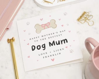 Dog Mum Mother's Day Cards, Mothers Day Gift From The Dog, Happy Mother's Day Dog Mum, Card For Mothers Day, Mum Gift For Her