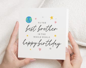 Bruder Geburtstagskarte, Geburtstagsgeschenk für Bruder, beste Bruder Geburtstagskarte, alles Gute zum Geburtstag Bruder, Bruder Geburtstagskarte von Schwester