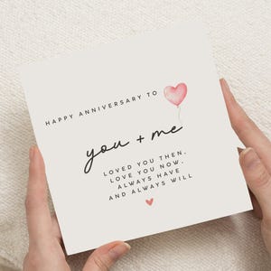Jubiläumskarte für paar, romantische Jahrestagskarte, du und ich Karte, liebte dich dann liebe dich jetzt Karte, immer Karte