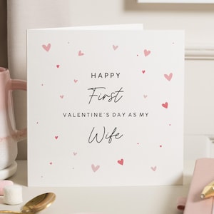 Cartão de Dia dos Namorados para Esposa, Romântico 1º Dia dos Namorados, Cartão de 1º Dia dos Namorados para Esposa, Primeiro Cartão de Dia dos Namorados para Esposa, Primeiro Dia dos Namorados Casado