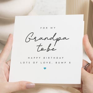 Carte d'anniversaire pour futur grand-père, carte de joyeux anniversaire de bosse, carte d'anniversaire de grand-père, carte d'anniversaire pour lui, carte personnalisée