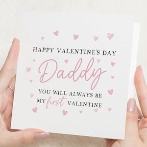 Cadeau Saint-Valentin, carte de Saint-Valentin papa, carte de la Saint-Valentin papa, cadeau Saint-Valentin pour lui, première Saint-Valentin comme mon père, carte de la Saint-Valentin papa
