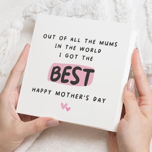 Biglietto festa della mamma, regalo festa della mamma per la mamma, biglietti festa della mamma per la mamma, biglietto personalizzato per la festa della mamma, la migliore mamma del mondo, da bambino