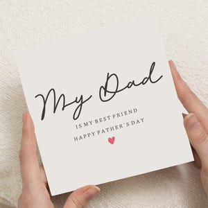 Vatertagskarte, Mein Vater ist meine beste Freundkarte, Vatertagskarte von Tochter, Vatertagskarte für ihn, Vatertagskarte, einfache Vatertagskarte