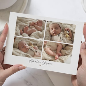Cartes de remerciement personnalisées Nouveau bébé, Faire-part nouveau bébé fille, Cartes de remerciement avec photo de bébé, Cartes de remerciement de carte postale, Notes de remerciement