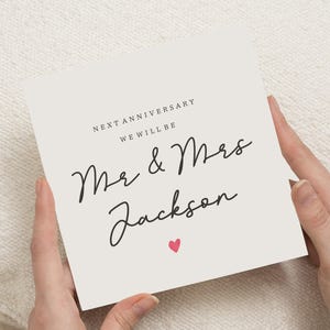 Tarjeta de aniversario, tarjeta para el Sr. y la Sra., tarjeta de aniversario personalizada, tarjeta de aniversario de bodas, tarjeta para pareja, tarjeta romántica
