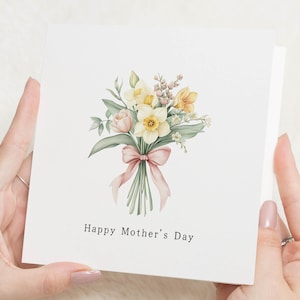 Carte florale de fête des mères, carte de fête des mères heureuse, carte pour la fête des mères, cartes de fête des mères maman pour elle, carte personnalisée de fête des mères, cadeau