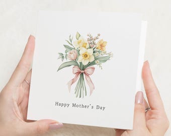 Floral Mother's Day Card, Happy Mothers Day Card, Card For Mothers Day, Mum Mothers Day Cards For Her, Personalised Mothers Day Card, Gift