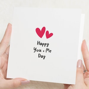 Carte d'anniversaire pour partenaire, carte romantique pour lui ou elle, carte de joyeux vous et moi, jolie carte d'anniversaire, carte d'amour