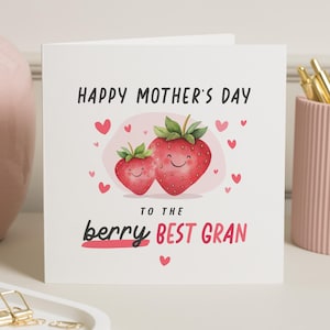 Melhor cartão de dia das mães da vovó, presentes, cartões de dia das mães, melhor vovó, feliz dia das mães, vovó, cartão de dia das mães, Berry Best