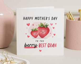 Best Gran Mothers Day Card, Gifts, Mother's Day Cards Best Gran, Happy Mother's Day Gran, Mother's Day Gran Card, Berry Best