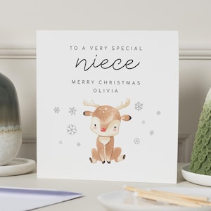 Nichte Weihnachtskarte, Weihnachtskarte für Nichte, Nichte Weihnachtskarten, Nichte 1. Weihnachten, Weihnachtskarte für Nichte, Nichte Weihnachtsgeschenk